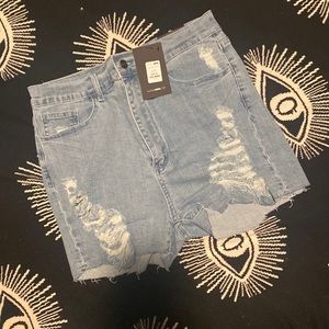 ✨2 for $15✨ Brand New Fashion Nova Distressed Sorry Mom Shorts